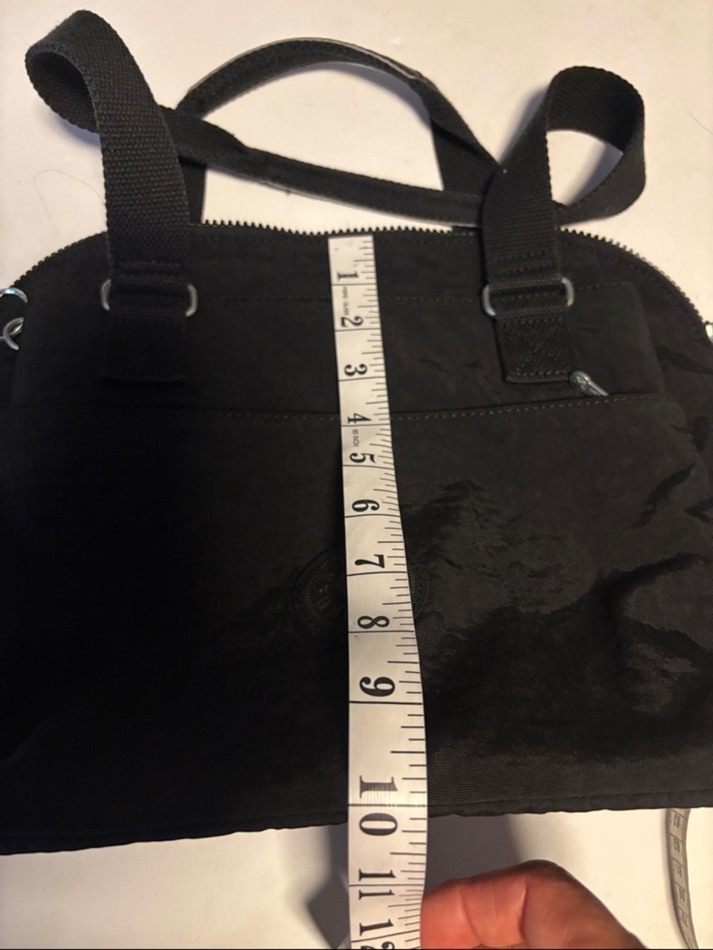 KIPLING..THE “FELICITY”SHOULDER BAG…BLACK NYLON LEATHER HANDLES LOTS OF POCKETS - Picture 12 of 12